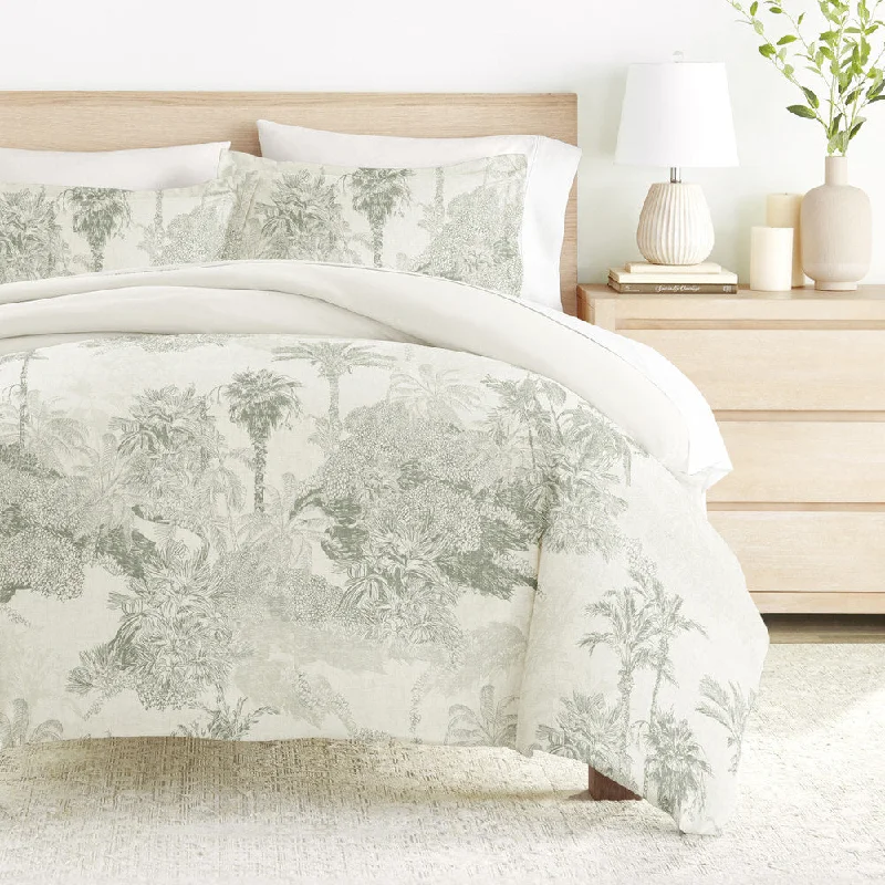 Ombre - colored duvet covers with a gradient effect for a trendy and unique styleParadise Toile Pattern 3-Piece Reversible Duvet Cover Set