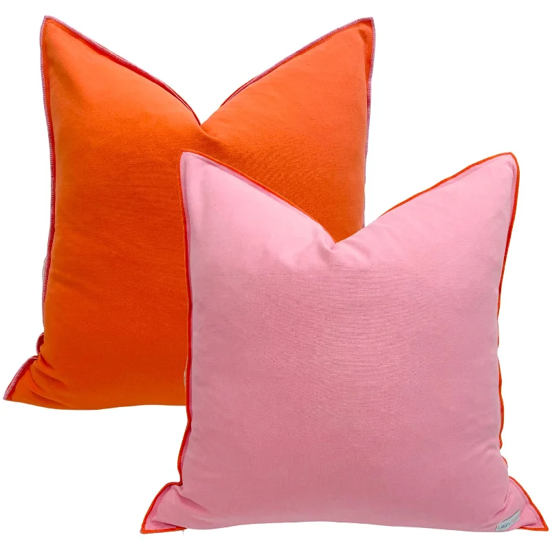 Minimalist - style duvet covers with clean lines and simple designsPink/Orange Two-Toned 22x22 Decorative Pillow