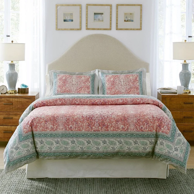 Full - size comforters suitable for full - sized beds in guest rooms or small bedroomsPointehaven Casablanca Textured Print Luxury sized 3 pc Comforter Set