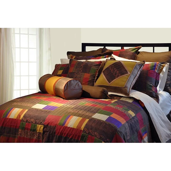 Full - size comforters suitable for full - sized beds in guest rooms or small bedroomsPointehaven Marrakesh 8-piece Oversized Comforter Set