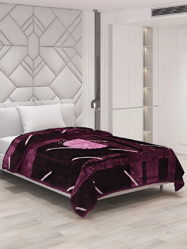 Silk blankets with a smooth and elegant touchPrinted Single Bed Blanket for Mild Winter -1 Ply