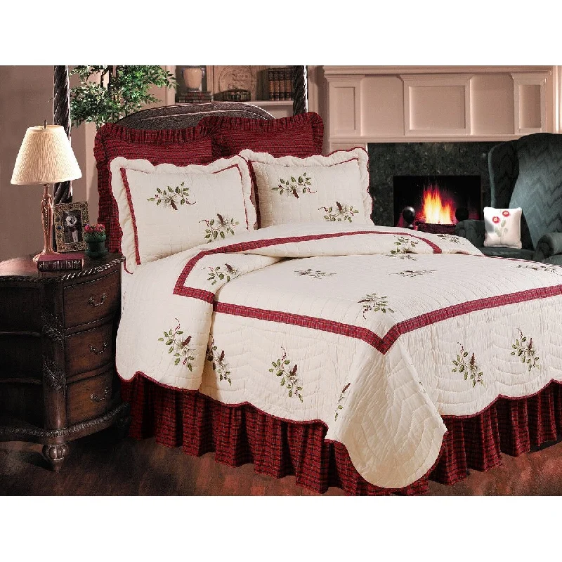 Red Plaid Bed Skirt