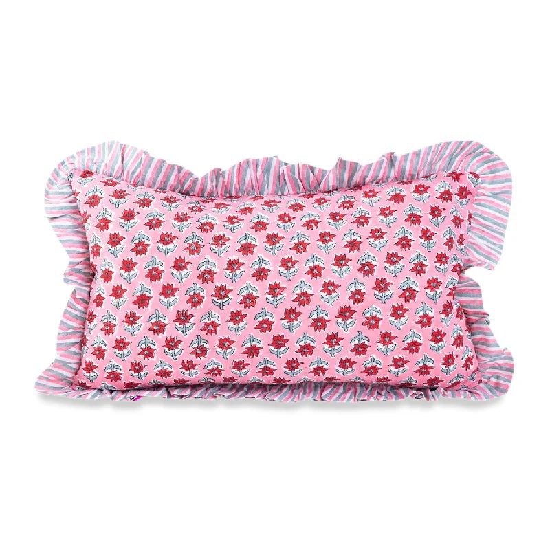 Bamboo fiber blankets with natural antibacterial propertiesRuffle Lumbar Pillow in Sabrina