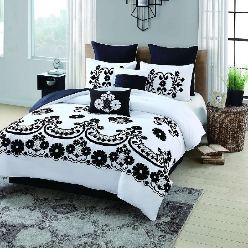 Queen - size comforters for standard queen - sized mattressesSierra Flocked 8-piece Comforter Set