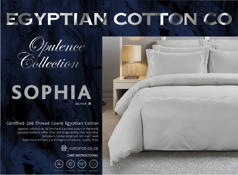 Bamboo - derived duvet covers with antibacterial and moisture - wicking propertiesSophia Egyptian Cotton Duvet Cover