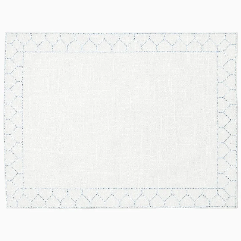 Button - closure duvet covers for a classic and secure fasteningStitched Light Indigo Placemat