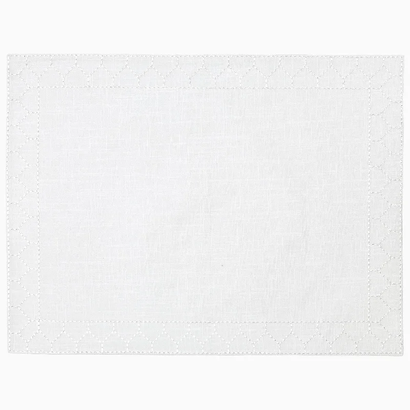 Wrinkle - resistant duvet covers for a neat and tidy lookStitched White Placemat