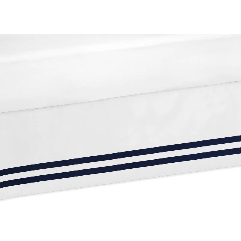 Sweet Jojo Designs Anchors Away Queen Bed Skirt - Blue/White