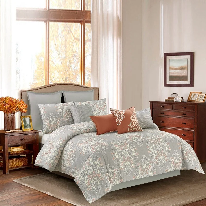 Duck down comforters with a softer feel and good warmth retentionTakara Cotton Comforter Set in Light Brown