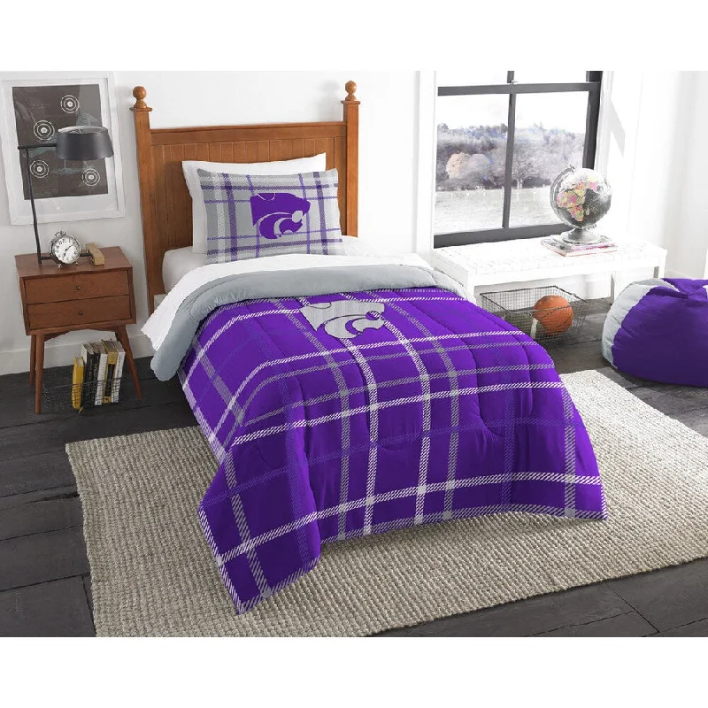 Synthetic - filled comforters like polyester for affordability and hypoallergenic propertiesThe Northwest Company COL 835 Kansas State Twin Comforter Set