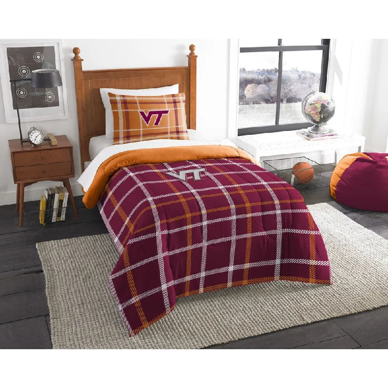 Silk - filled comforters for a luxurious and smooth touchThe Northwest Company COL 835 Virginia Tech Twin Comforter Set