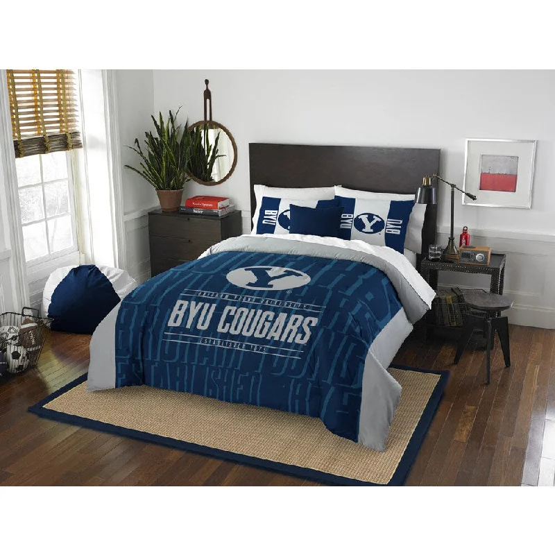 Bamboo - fiber - filled comforters with antibacterial and breathable qualitiesThe Northwest Company COL 849 BYU Modern Take Full/Queen 3-piece Comforter Set