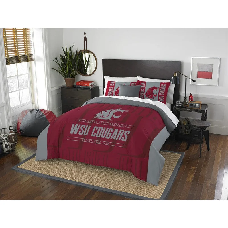 Goose down comforters known for their superior quality and insulationThe Northwest Company COL 849 Washington State Modern Take Red/Grey Full/Queen 3-piece Comforter Set