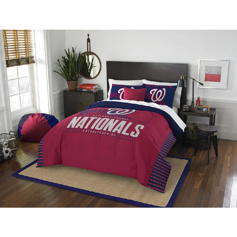 Cotton - filled comforters for a breathable and natural sleep experienceThe Northwest Company MLB 849 Nationals Grandslam Full/Queen 3-piece Comforter Set