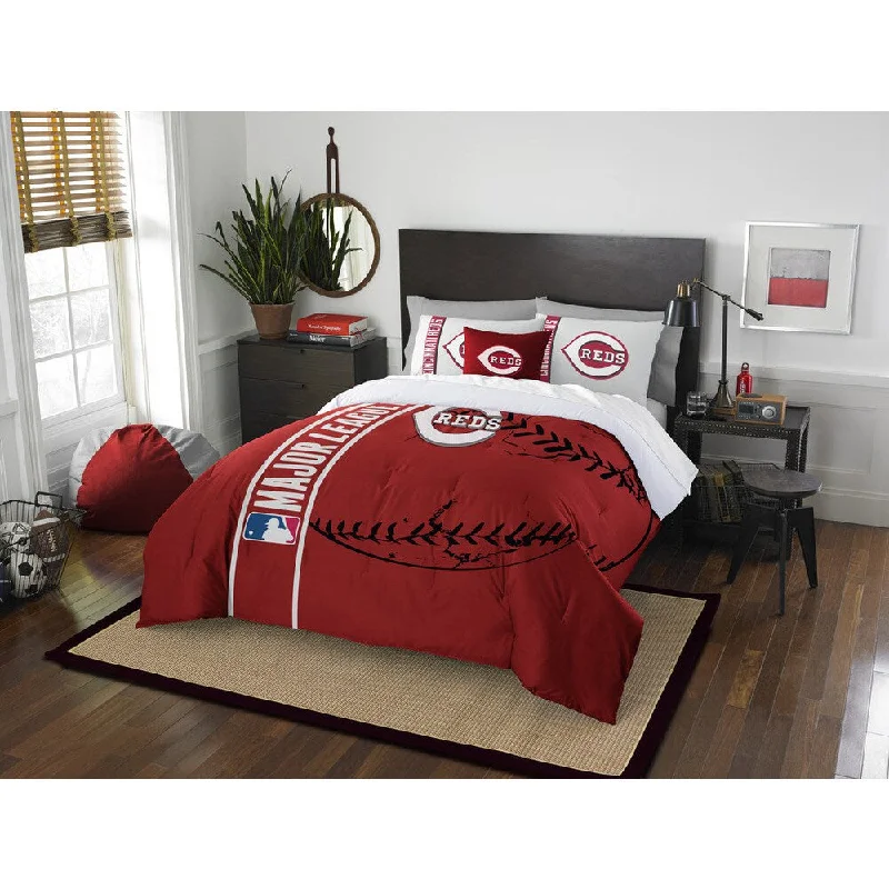 Queen - size comforters for standard queen - sized mattressesThe Northwest Company MLB Cincinnati Reds 3-piece Comforter Set