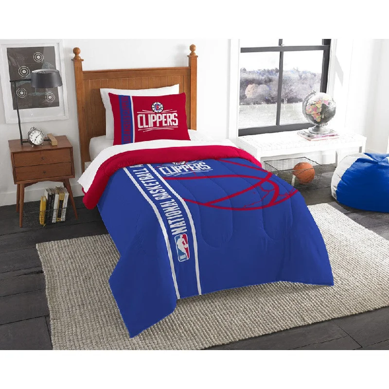 Wool - filled comforters with natural moisture - wicking and temperature - regulating featuresThe Northwest Company NBA 862 Clippers Twin Printed Comforter Set