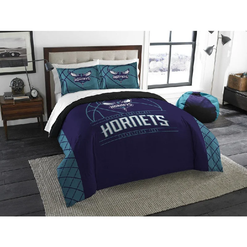 Queen - size comforters for standard queen - sized mattressesThe Northwest Company NBA Charlotte Hornet Reverse Slam Full/Queen 3-piece Comforter Set