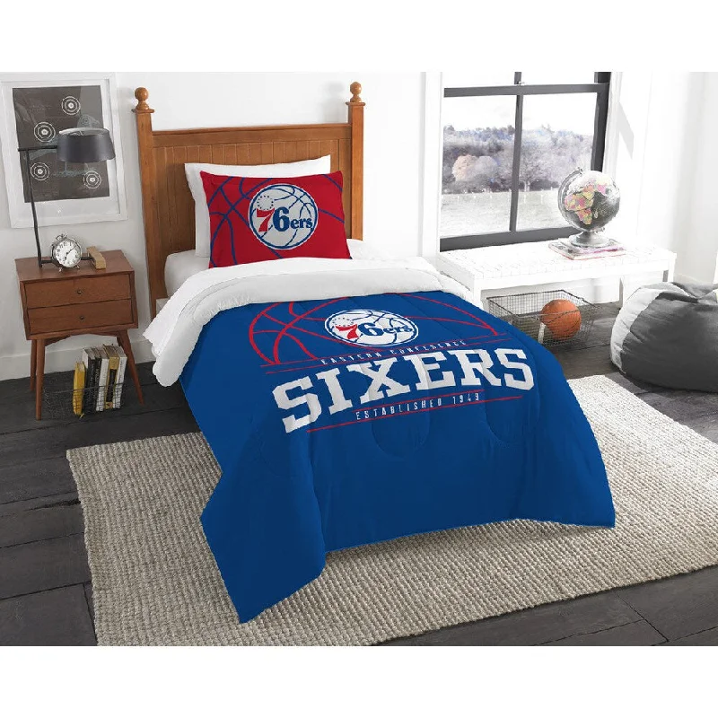 Down - filled comforters for supreme warmth and lightnessThe Northwest Company NBA Philadelphia 76ers Reverse Slam Twin 2-piece Comforter Set