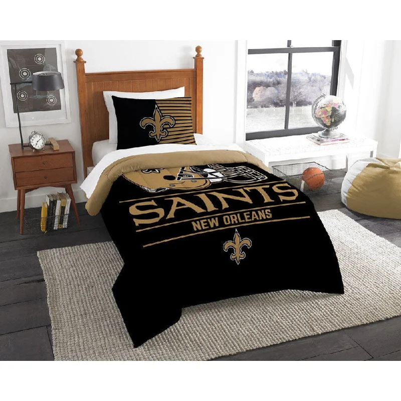 Silk - filled comforters for a luxurious and smooth touchThe Northwest Company NFL New Orleans Saints Draft Twin 2-piece Comforter Set