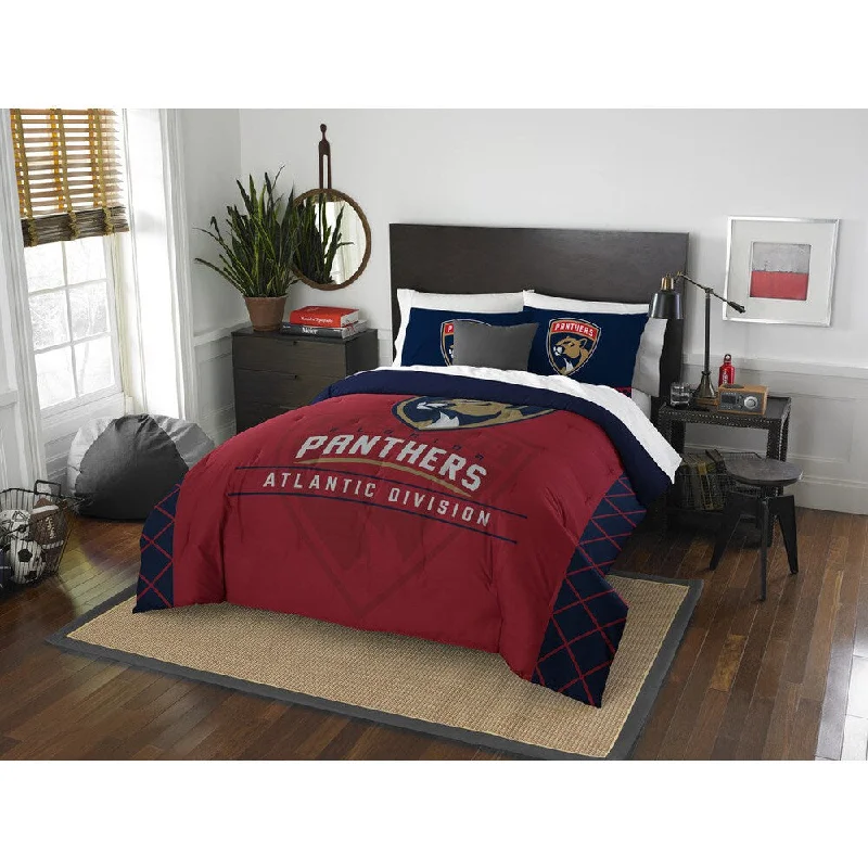 Silk - filled comforters for a luxurious and smooth touchThe Northwest Company NHL Florida Panthers Draft Full/Queen 3-piece Comforter Set