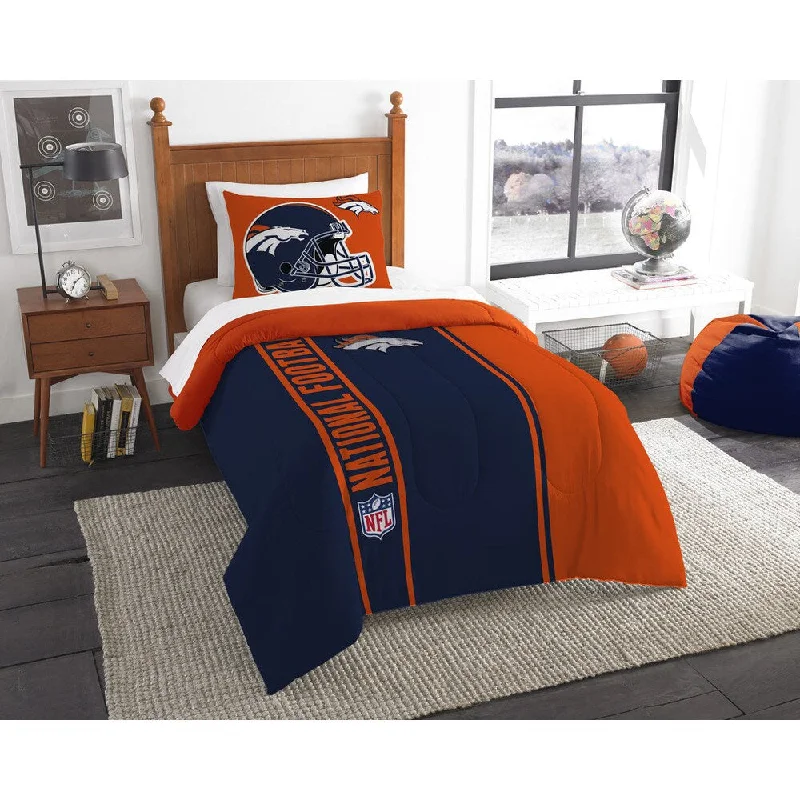 Wool - filled comforters with natural moisture - wicking and temperature - regulating featuresThe Northwest Company Official NFL Denver Broncos Twin Applique 2-piece Comforter Set