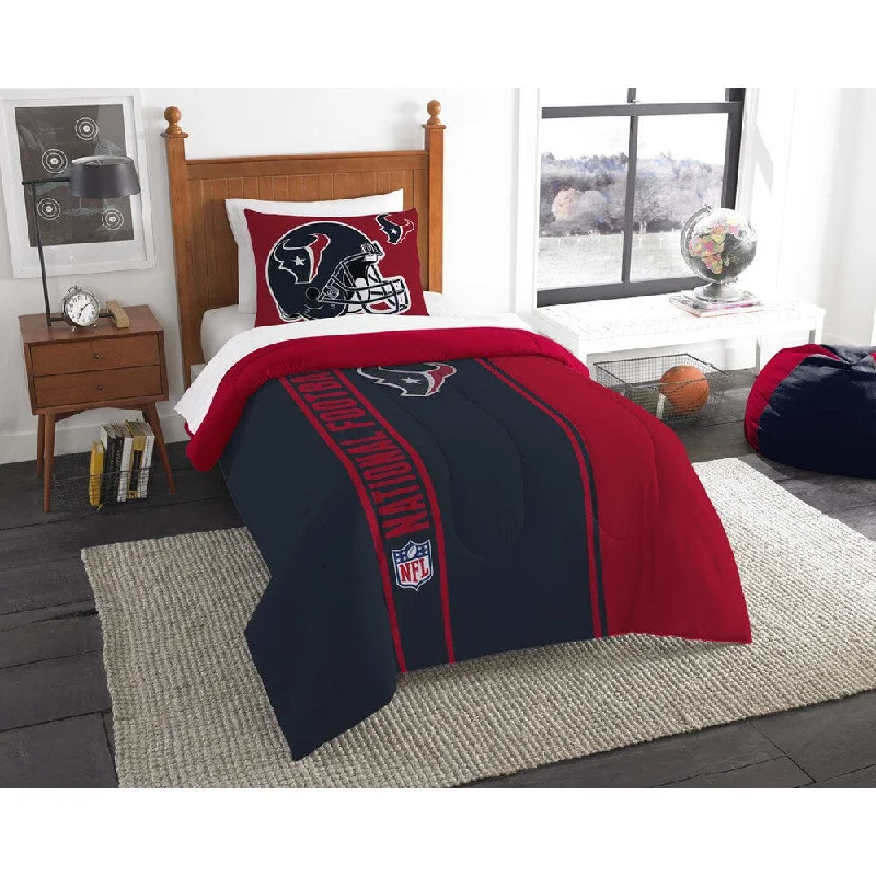 Microfiber - filled comforters that are lightweight and easy to care forThe Northwest Company Official NFL Houston Texans Twin Applique 2-piece Comforter Set