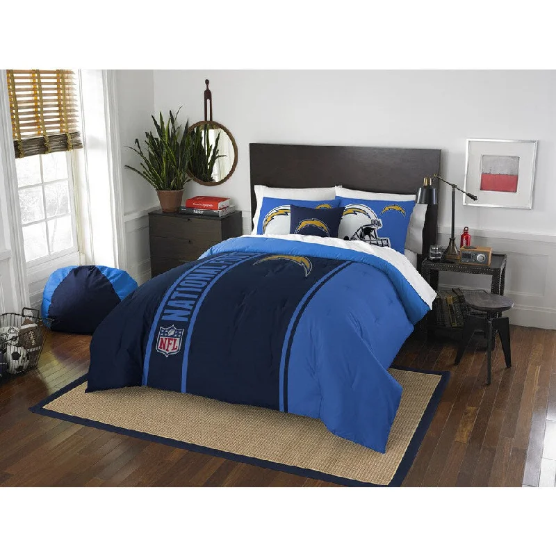 Queen - size comforters for standard queen - sized mattressesThe Northwest Company Official NFL Los Angeles Chargers Full Applique 3-piece Comforter Set