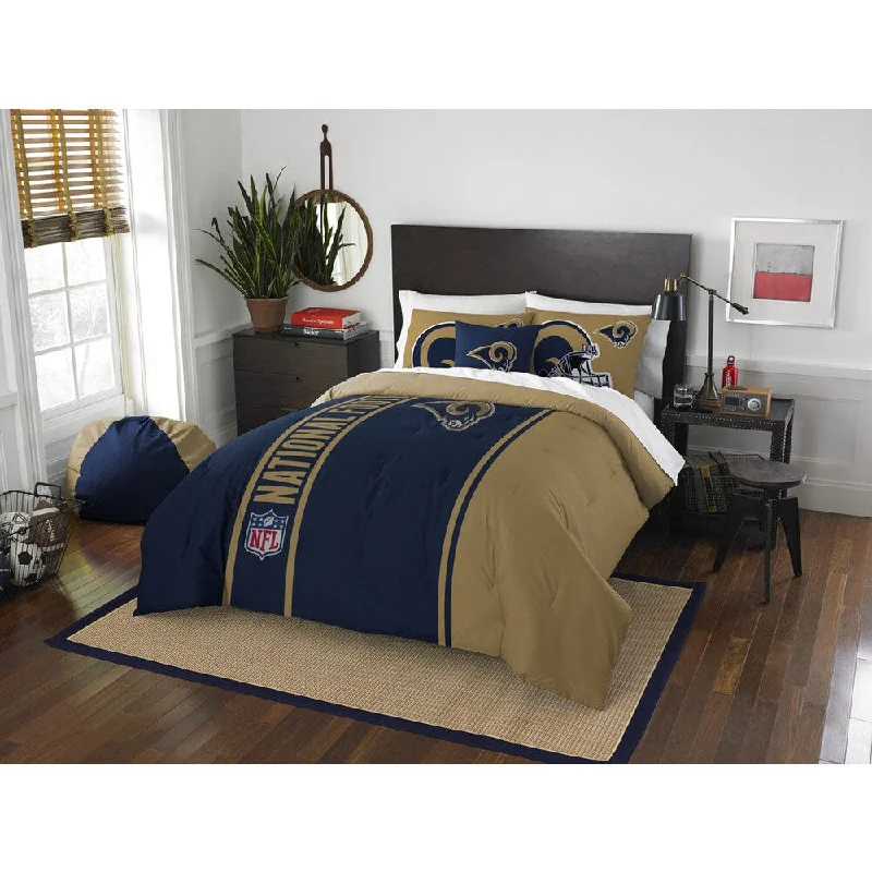 Down - filled comforters for supreme warmth and lightnessThe Northwest Company Official NFL Los Angeles Rams Full Applique 3-piece Comforter Set