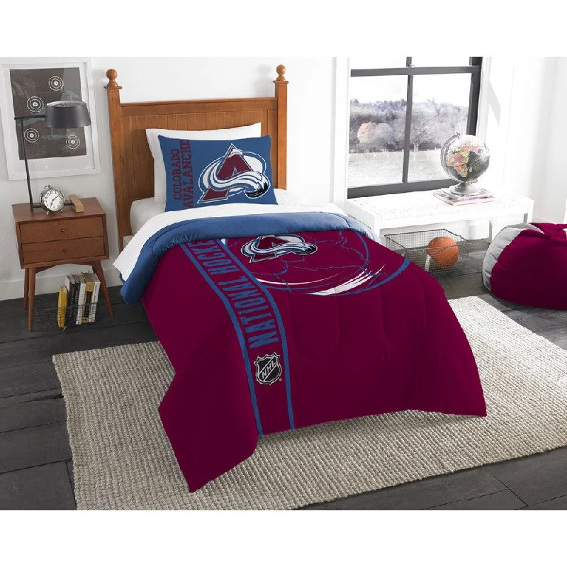 Silk - filled comforters for a luxurious and smooth touchThe Northwest Company Official NHL Colorado Avalanche Printed Twin 2-piece Comforter Set