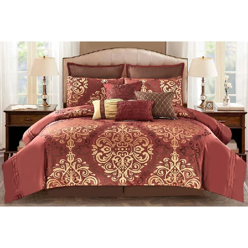 Duck down comforters with a softer feel and good warmth retentionTimur Comforter Set in Red