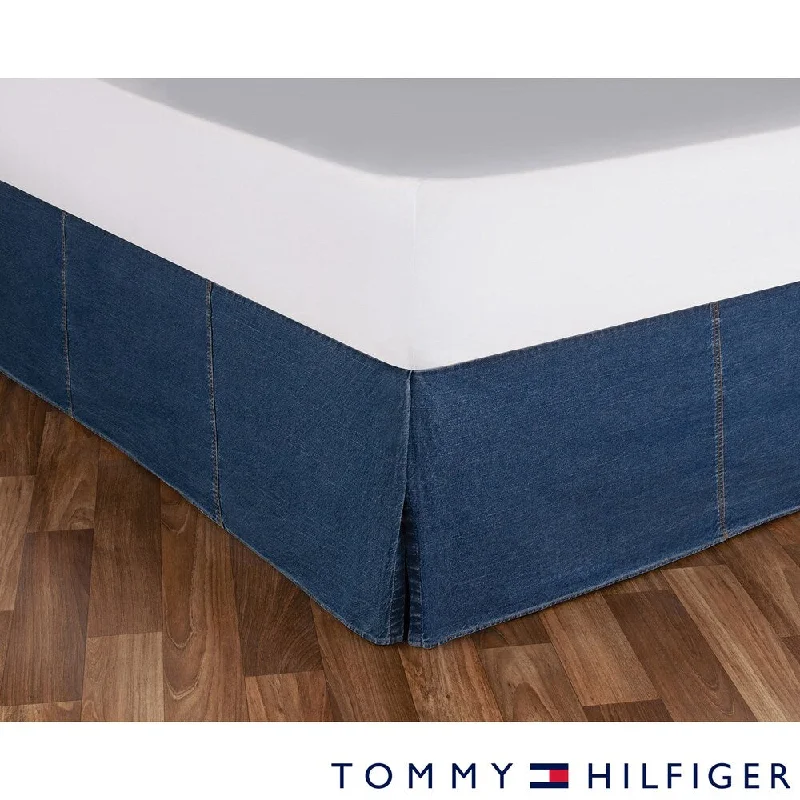 Tommy Hilfiger All American Cotton Denim Bedskirt