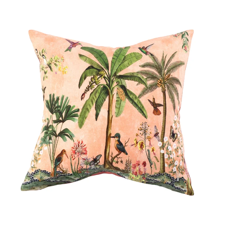 Recycled polyester blankets for an eco - conscious optionTropical Palm Tree Throw Pillow