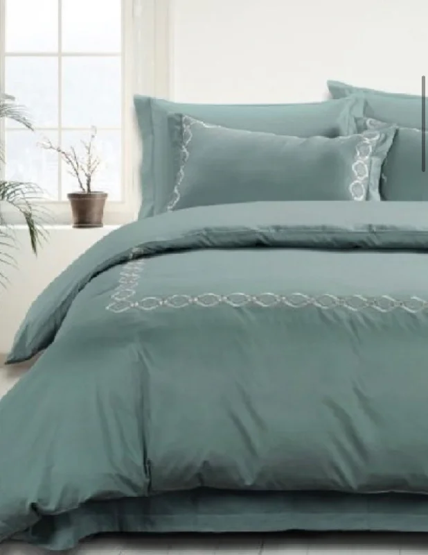 Affordable duvet covers for those on a tight budgetVictoria Embroided Duck Egg Duvet Cover