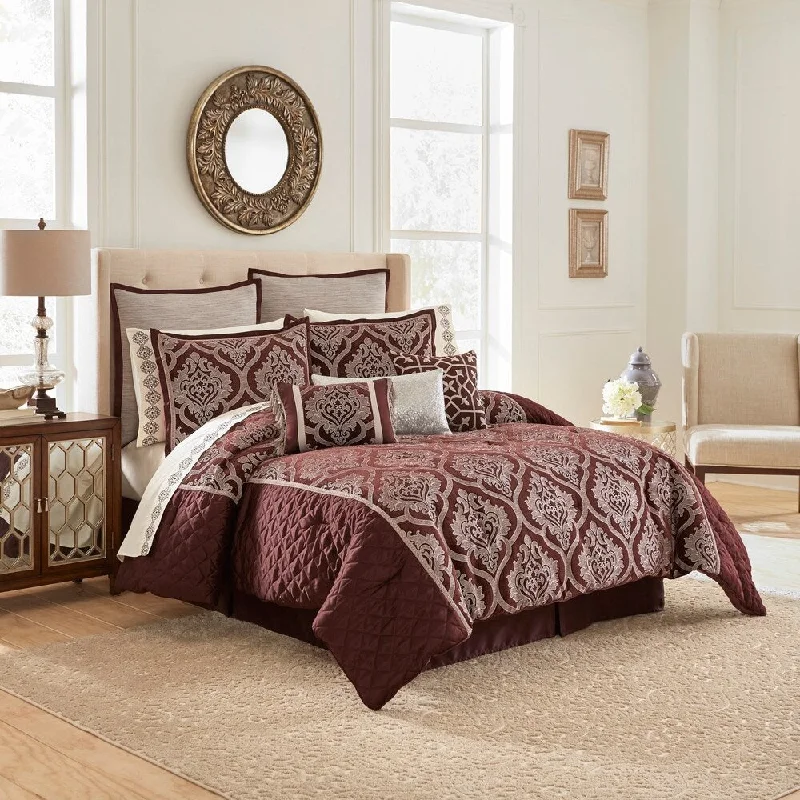 Full - size comforters suitable for full - sized beds in guest rooms or small bedroomsVue Signature Edinburgh 13-Piece Comforter Set