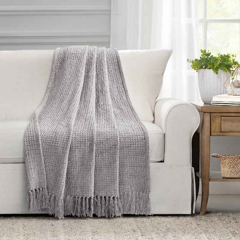 Recycled polyester blankets for an eco - conscious optionWaffle Cotton Knit Throw Single