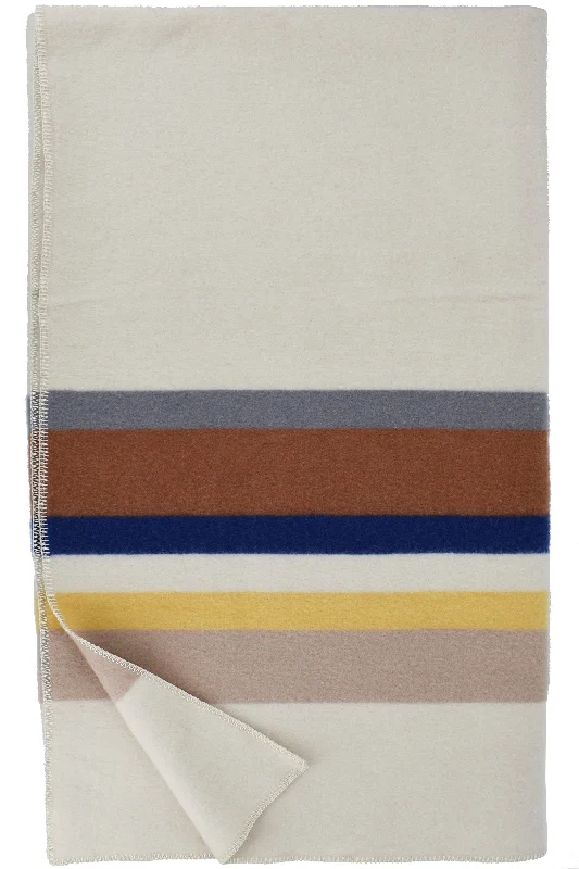 Recycled polyester blankets for an eco - conscious optionWool Blanket, Cream Dunes